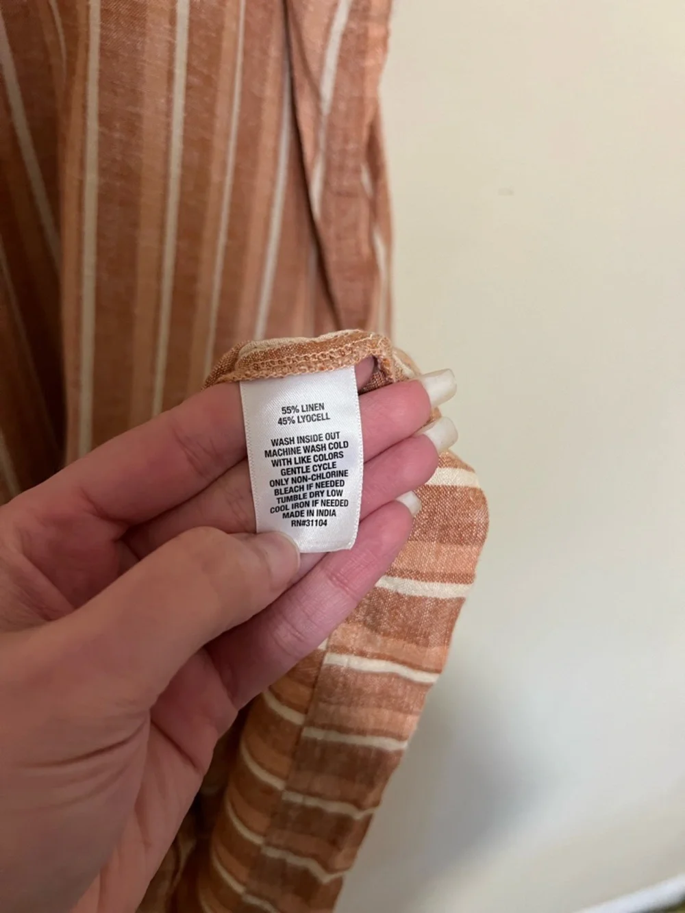 Wonderly XXL Linen Lyocell Dress Jumper Stripe Resort Beach Boho Lagenlook